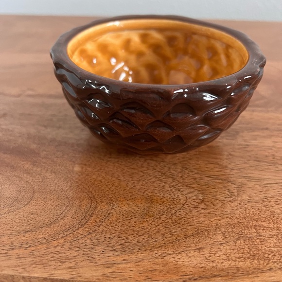 Stoneware Chip and Dip Set Home and Garden Party NORTHWOODS Evergreen Pine Cone - Picture 4 of 9